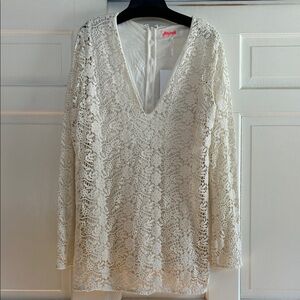 Free People Cream Lace Romper
